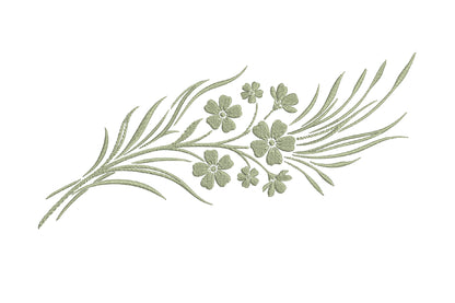 Wildflowers Embroidery Design – Beautiful Wildflower Machine Embroidery Pattern, Elegant Floral Botanical Embroidery Design