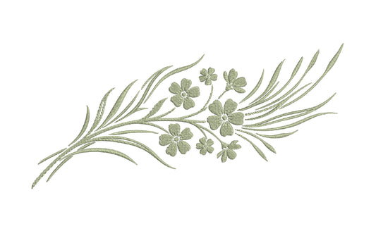 Wildflowers Embroidery Design – Beautiful Wildflower Machine Embroidery Pattern, Elegant Floral Botanical Embroidery Design