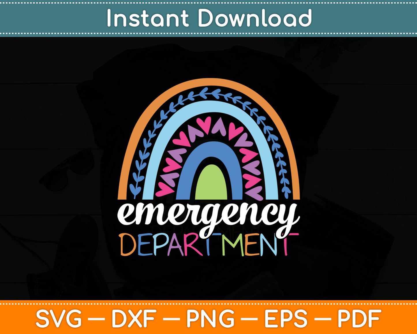 Emergency Department Funny Rainbow Svg Digital Cutting File
