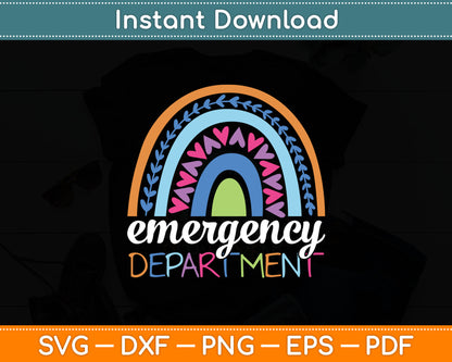 Emergency Department Funny Rainbow Svg Digital Cutting File