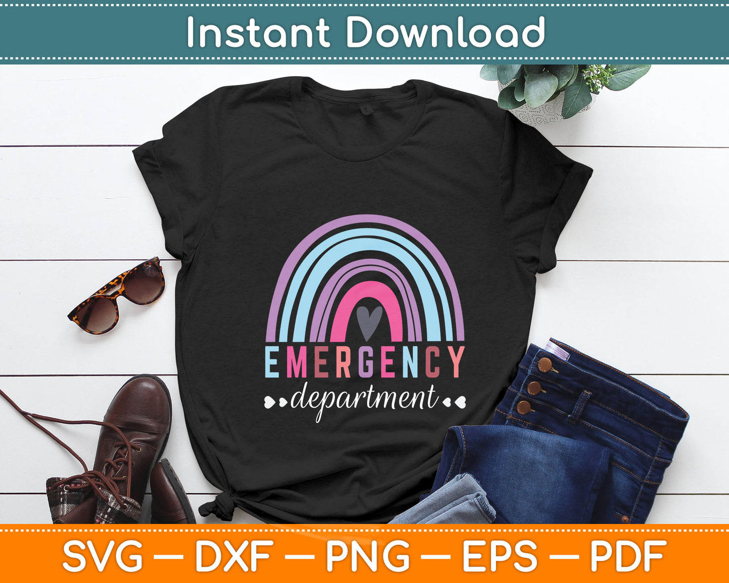Emergency Department Funny Rainbow Svg Digital Cutting File
