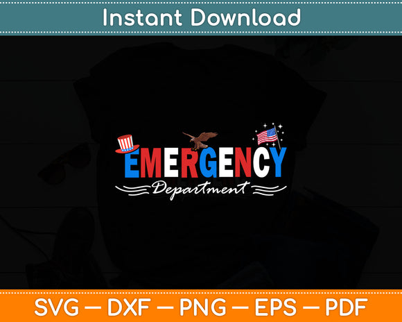 4th Of July Emergency Department Svg Digital Cutting File