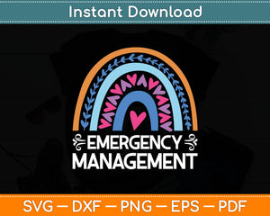 Emergency Management Rainbow Lover Svg Digital Cutting File