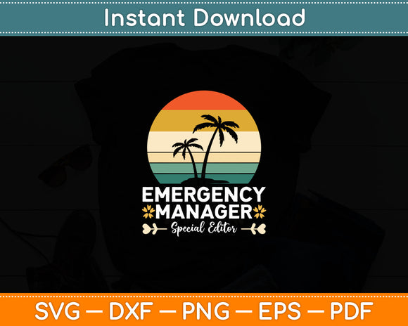 Emergency Manager Special Edition Retro Vintage Svg Digital Cutting File