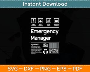 Emergency Manager Funny Svg Digital Cutting File