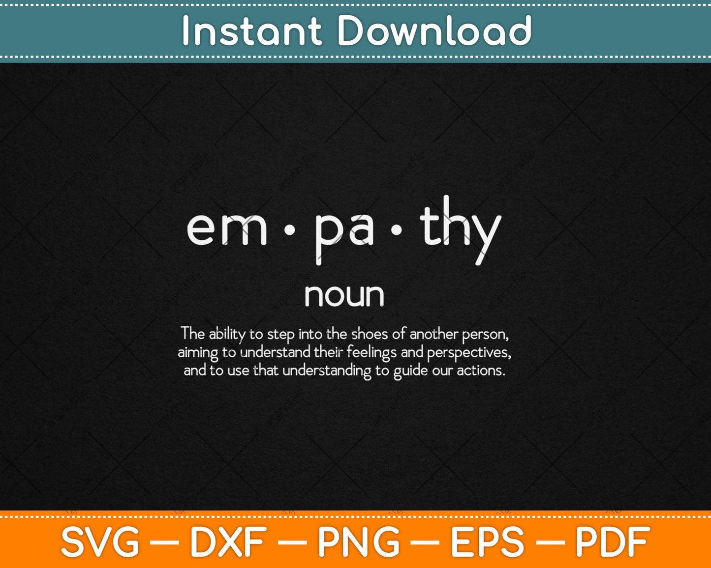 Empathy Definition For Unity and Kindness Svg Digital Cutting File