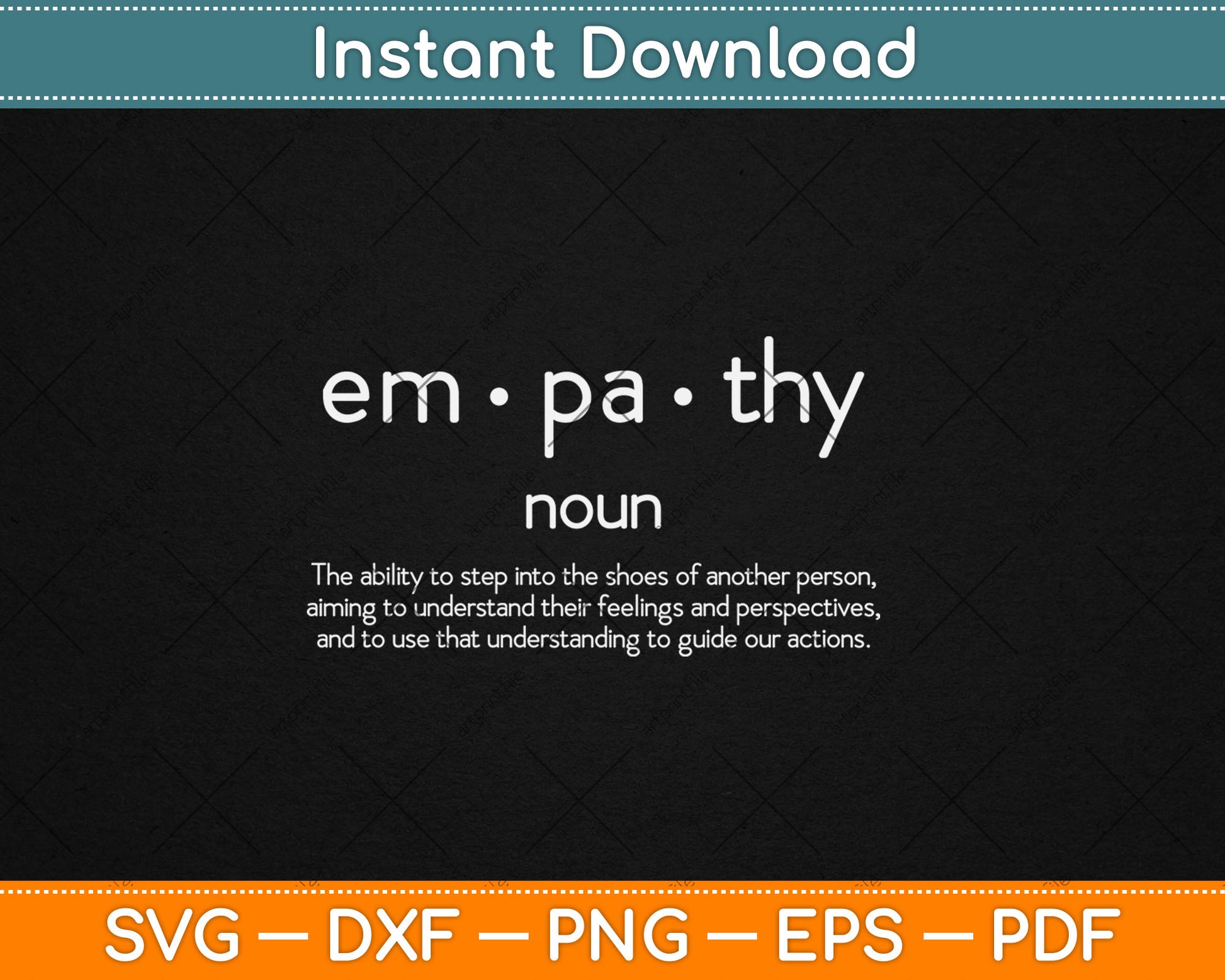 Empathy Definition For Unity and Kindness Svg Digital Cutting File