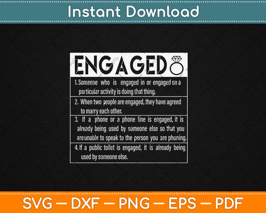 Engagement Definition Svg Digital Cutting File