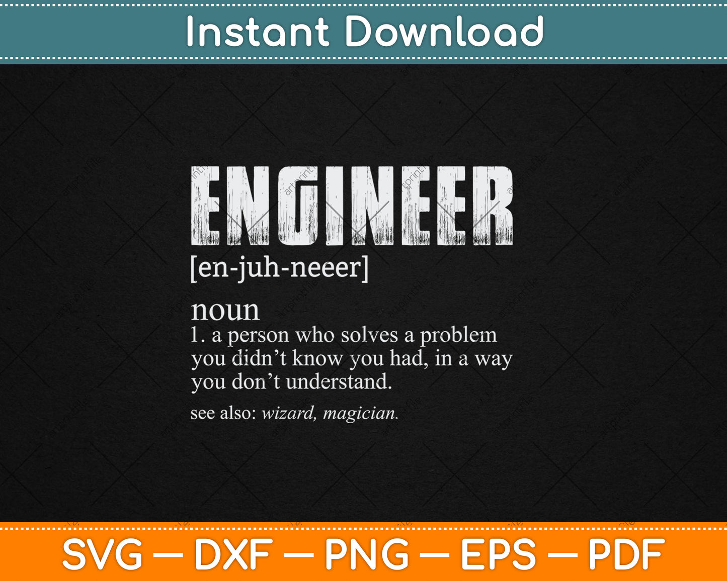 Engineer Definition Gift Funny Engineering Svg Digital Cutting File