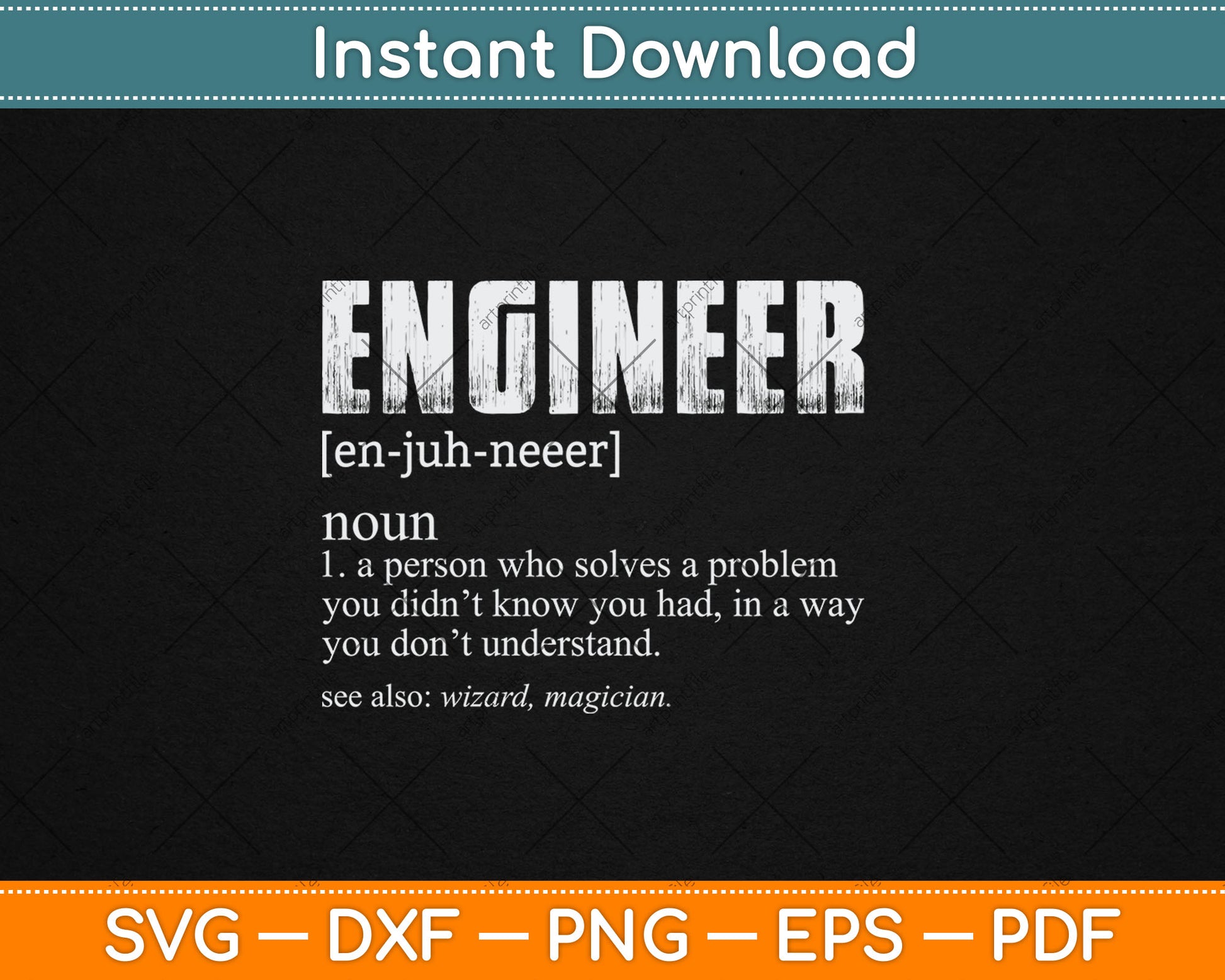 Engineer Definition Gift Funny Engineering Svg Digital Cutting File
