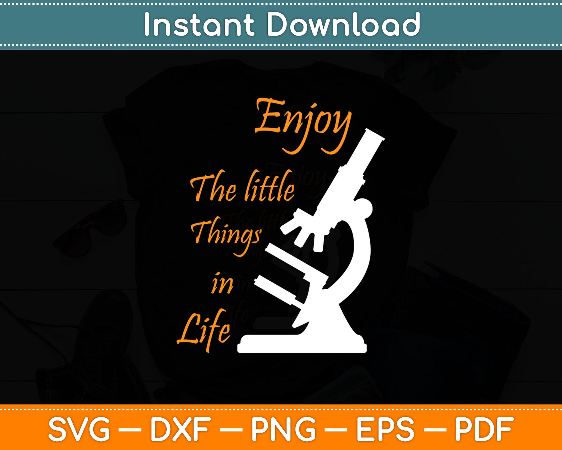 Microbiology Science Enjoy The Little Things In Life Biology Svg Digital Cutting File
