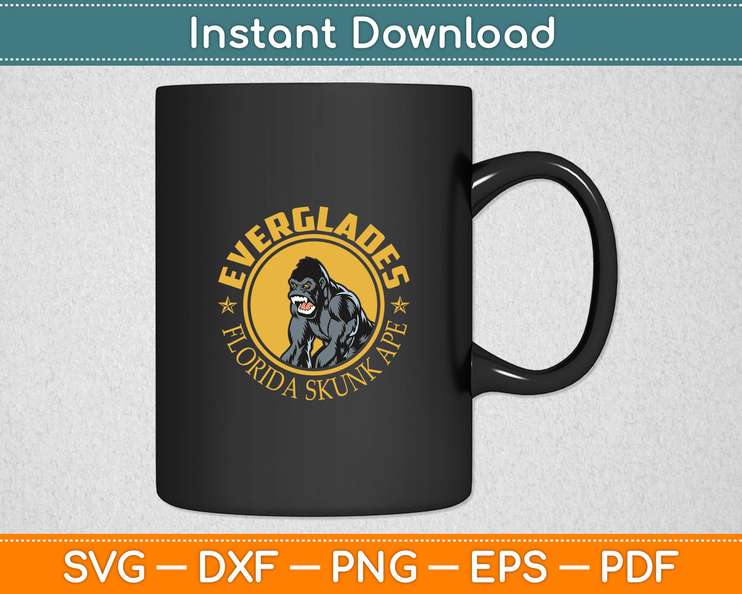 Everglades Florida Skunk Ape Svg Digital Cutting File