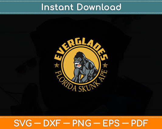Everglades Florida Skunk Ape Svg Digital Cutting File