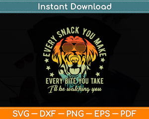 Every Bite You Take I'll Be Watching You Retro Dog Funny Svg Digital Cutting File