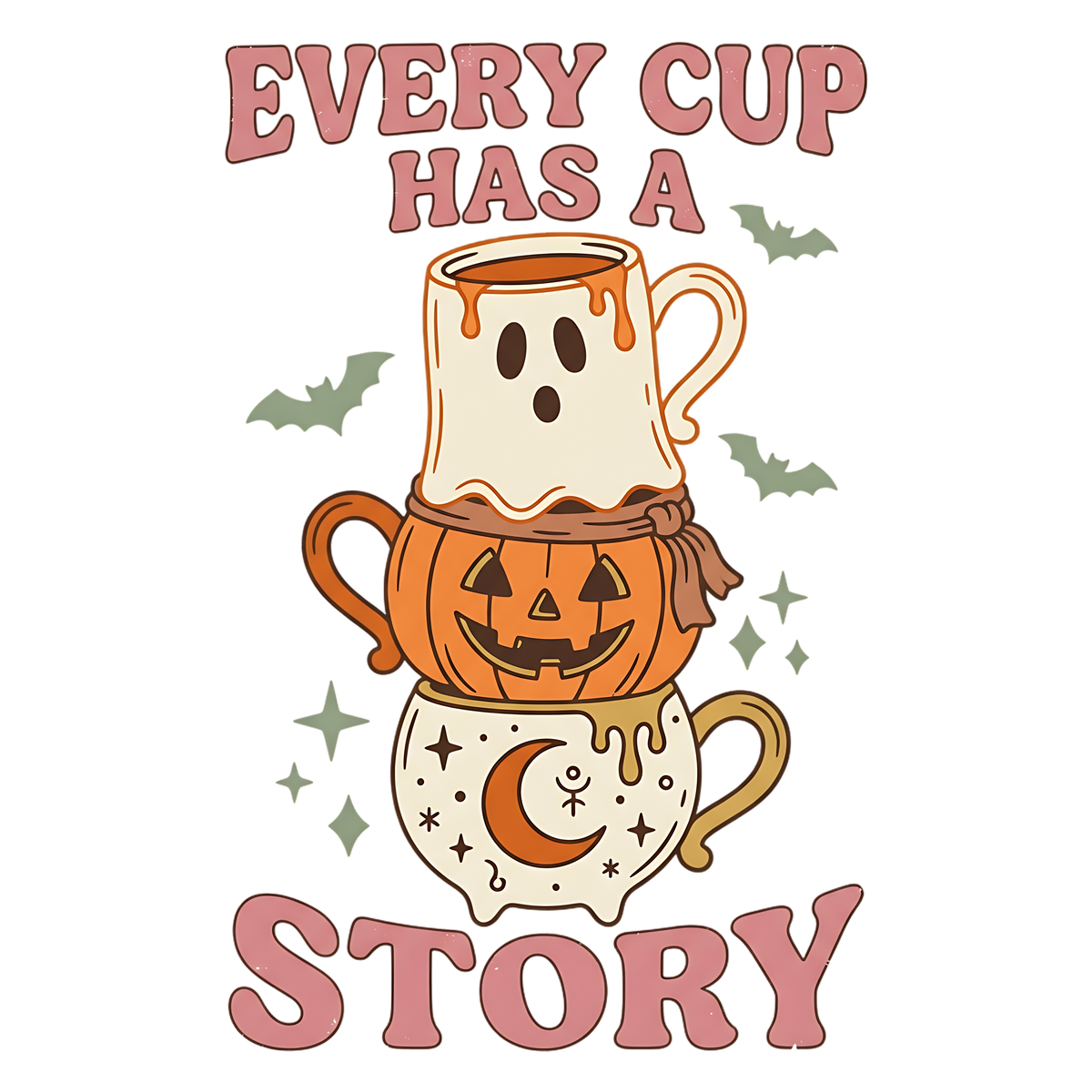 Every Cup Has a Story Halloween Coffee PNG