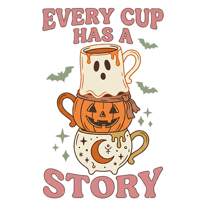 Every Cup Has a Story Halloween Coffee PNG