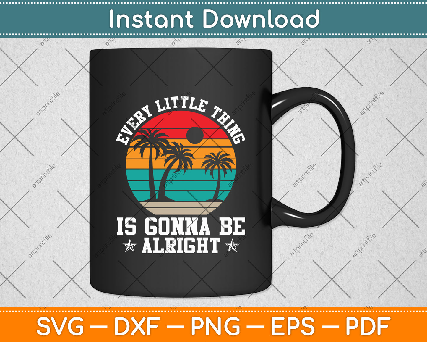 Every Little Thing Is Gonna Be Alright Jamaica Beach Summer Svg Digital Cutting File