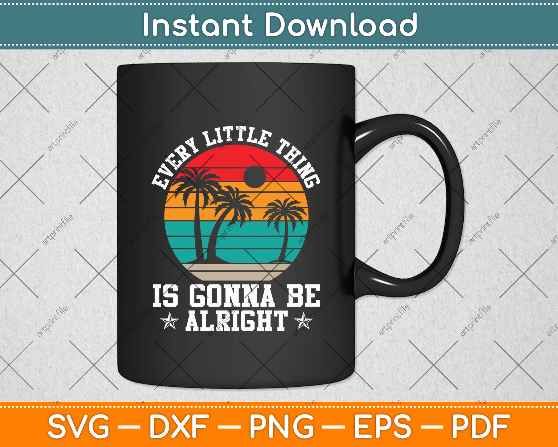 Every Little Thing Is Gonna Be Alright Jamaica Beach Summer Svg Digital Cutting File