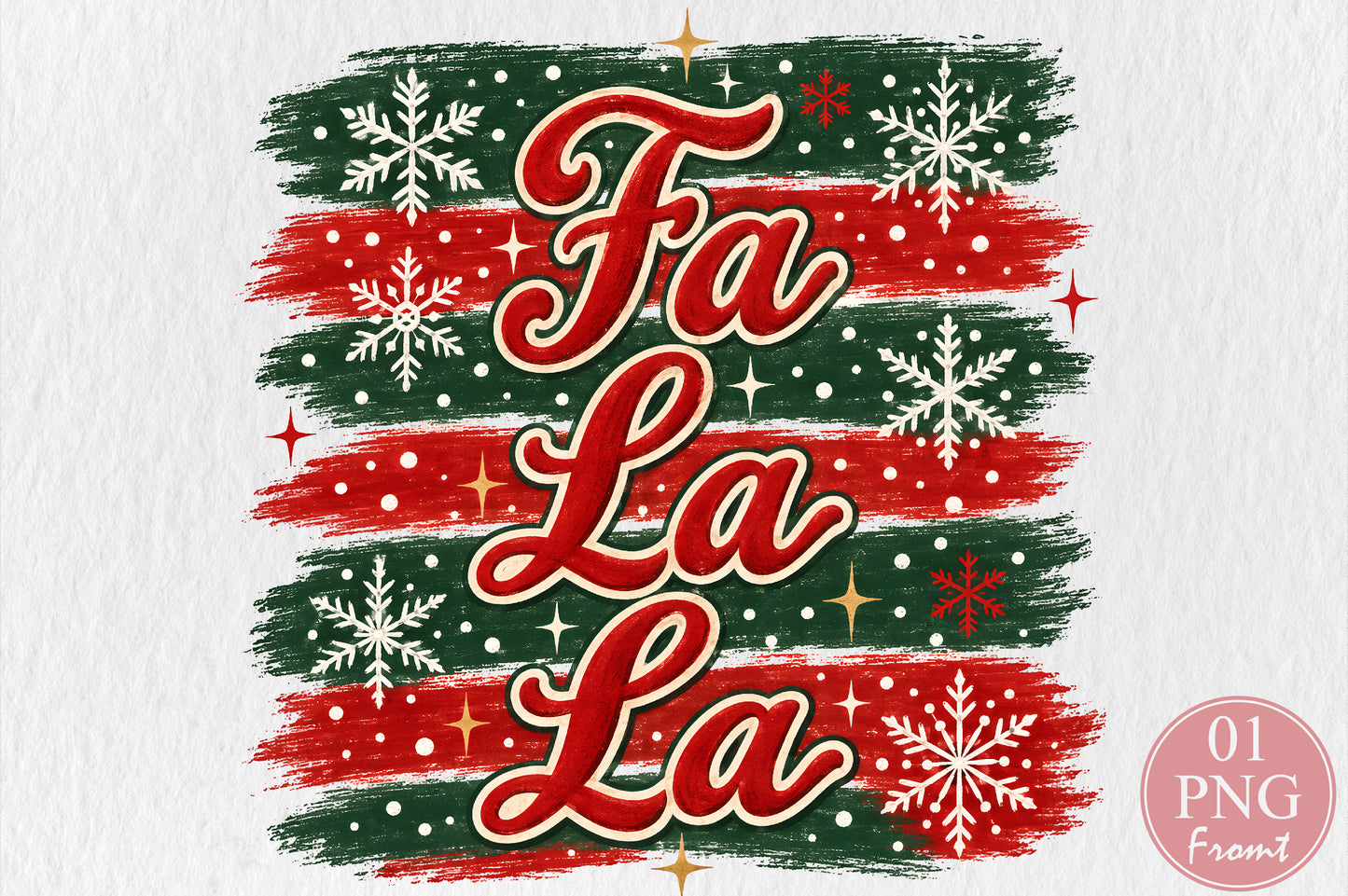 Fa La La La Christmas Sublimation PNG