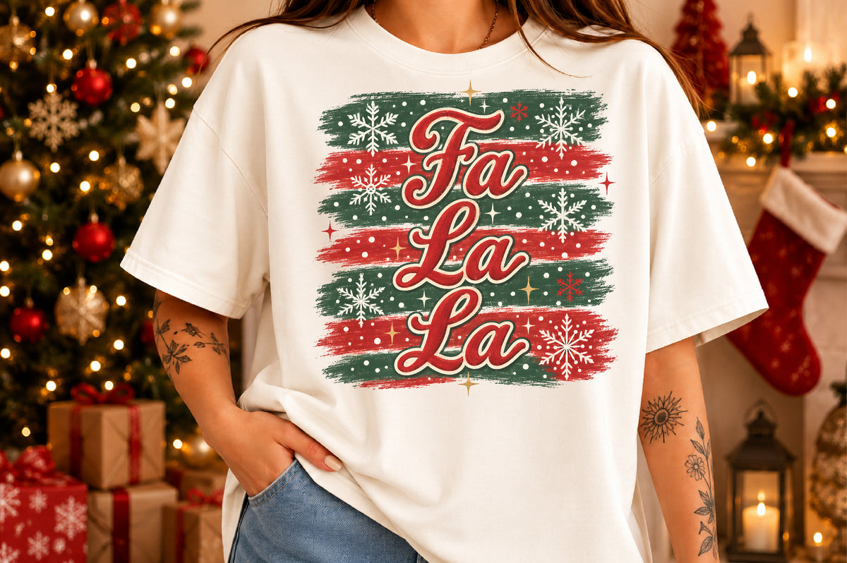 Fa La La La Christmas Sublimation PNG