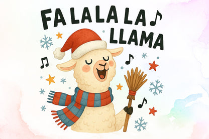 Fa La La La Llama Christmas PNG
