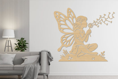 Fairy Blowing Dandelion SVG Cut File