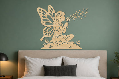 Fairy Blowing Dandelion SVG Cut File