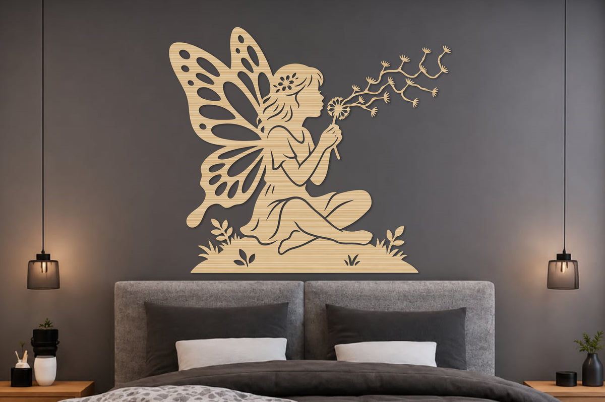 Fairy Blowing Dandelion SVG Cut File