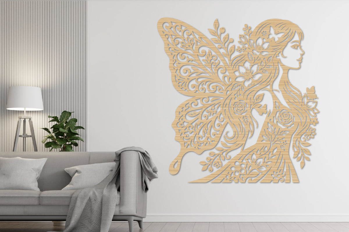 Fairy Butterfly Floral SVG Cut File