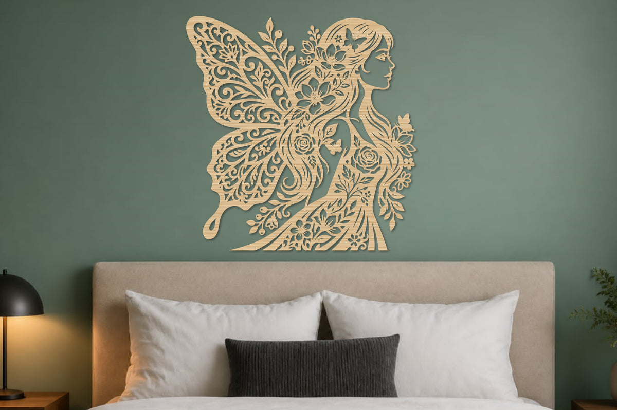 Fairy Butterfly Floral SVG Cut File