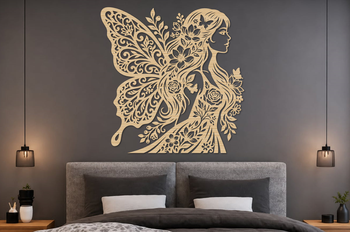 Fairy Butterfly Floral SVG Cut File