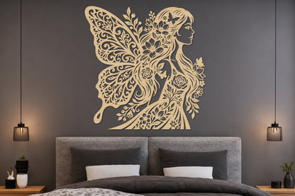 Fairy Butterfly Floral SVG Cut File