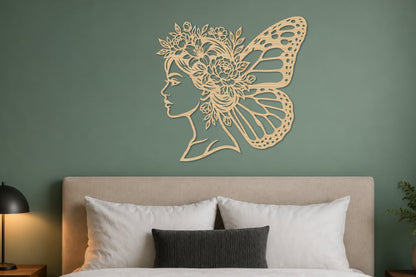 Fairy Butterfly Floral SVG Cut File