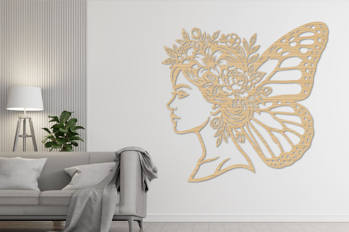 Fairy Butterfly Floral SVG Cut File