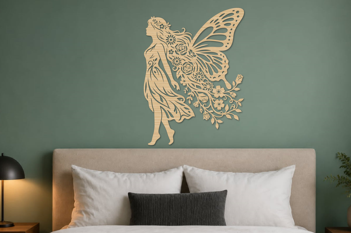 Floral Butterfly Fairy Laser Cut SVG