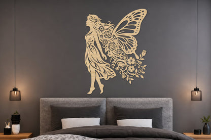 Floral Butterfly Fairy Laser Cut SVG