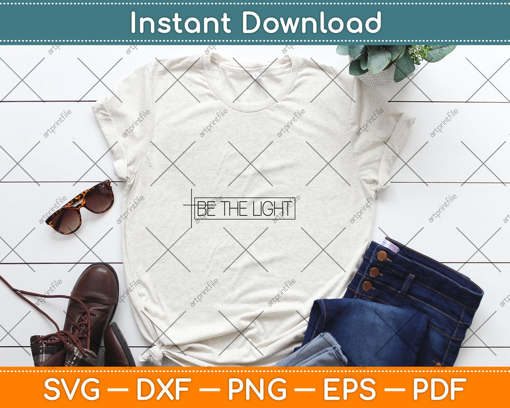 Faith Christian Be The Light Svg Digital Cutting File