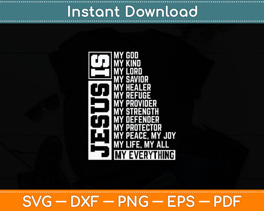 Faith Cross Christian Religious Jesus Lord Gift Jesus Svg Digital Cutting File