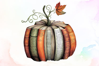 Fall Book Pumpkin PNG