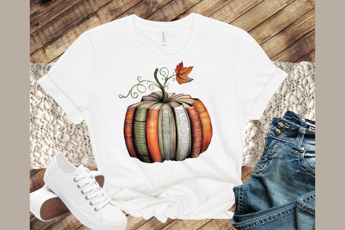 Fall Book Pumpkin PNG