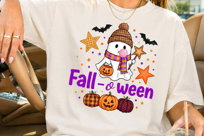 Fall Cute Ghost PNG Fall Queen Spooky Season Halloween Sublimation Design