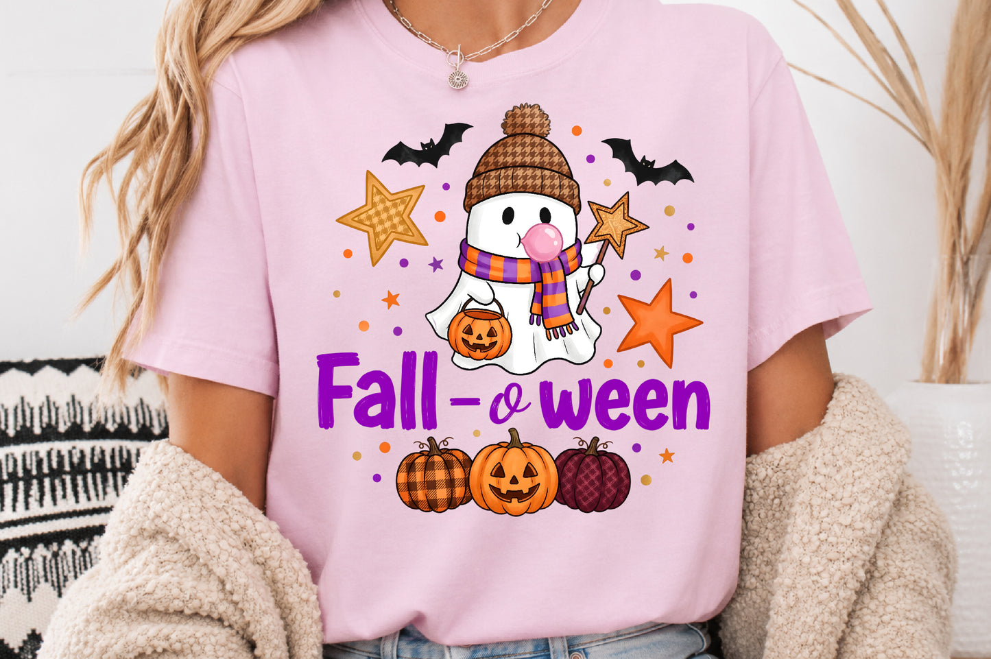 Fall Cute Ghost PNG Fall Queen Spooky Season Halloween Sublimation Design
