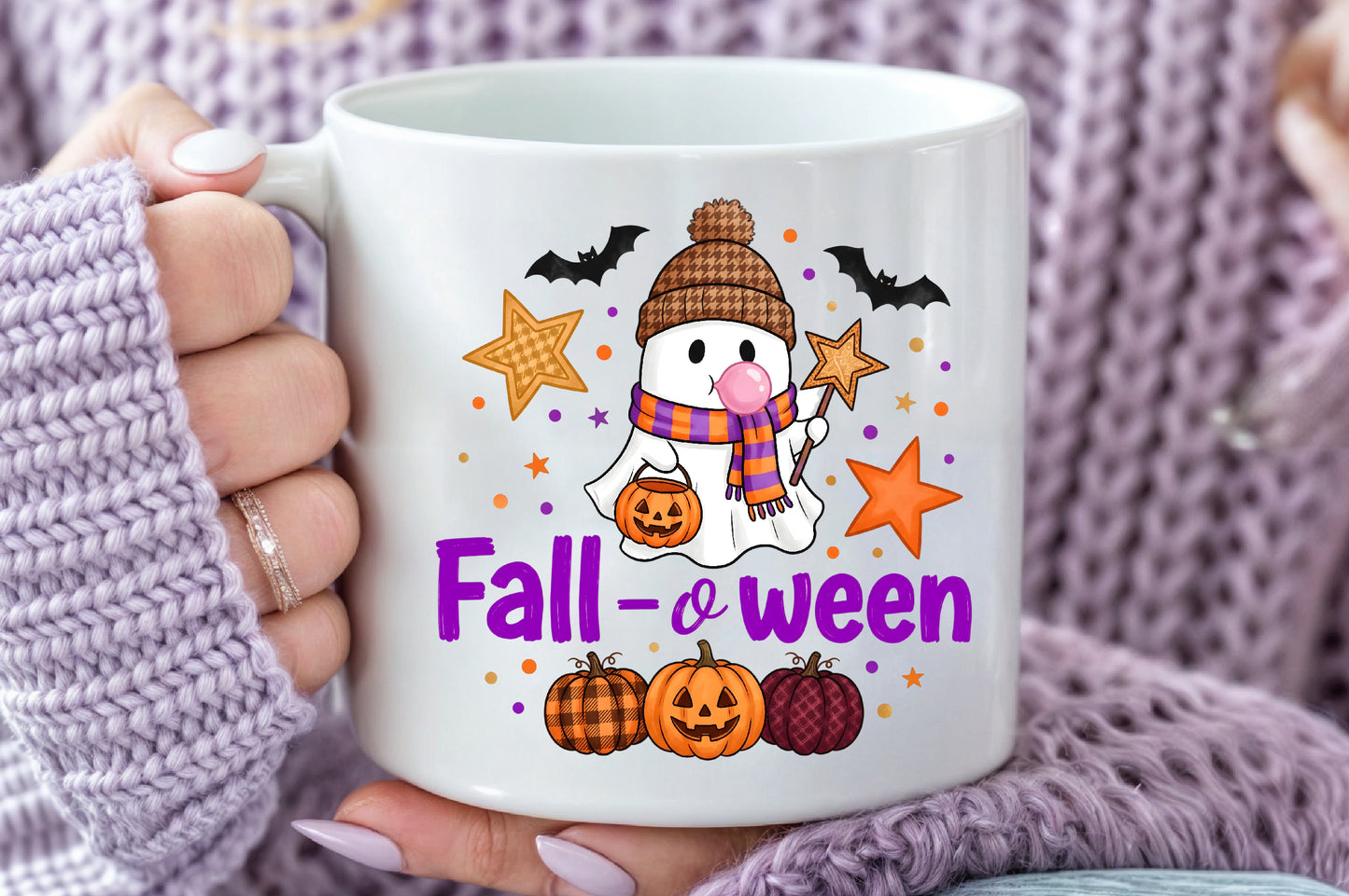 Fall Cute Ghost PNG Fall Queen Spooky Season Halloween Sublimation Design