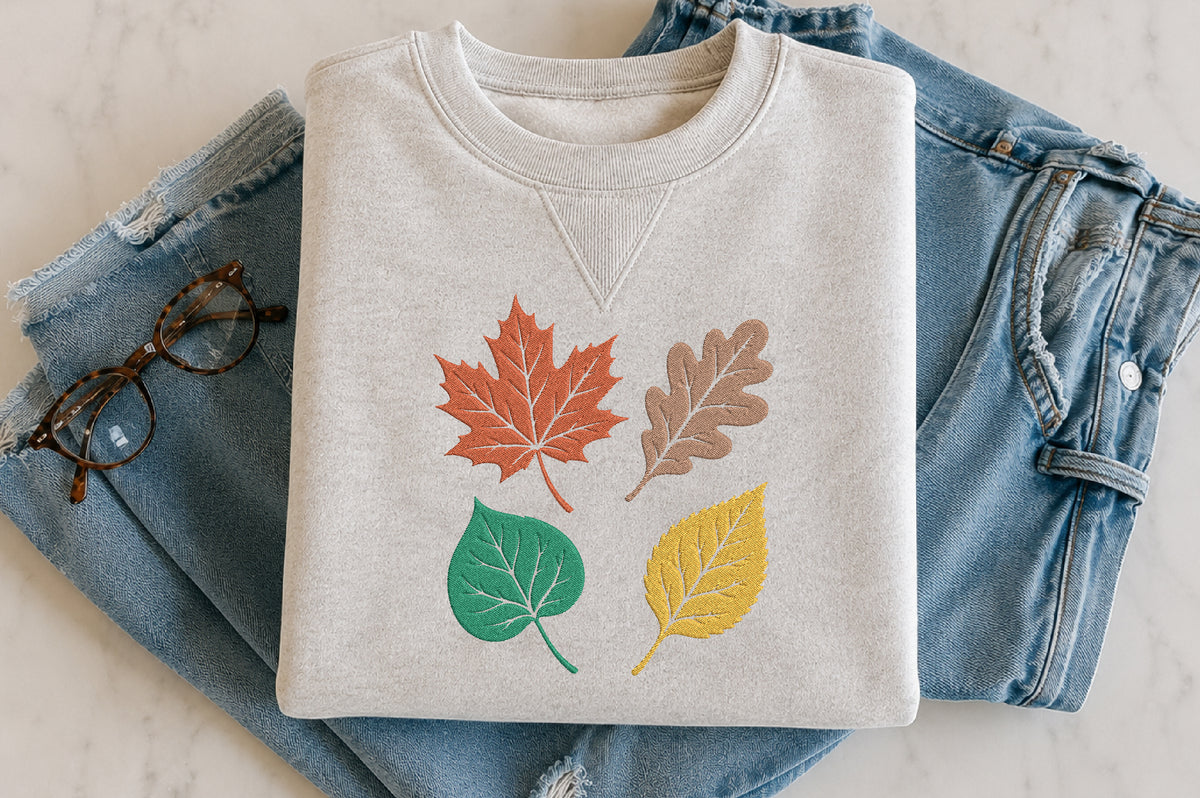 Fall Embroidery Design – Autumn Machine Embroidery Pattern, Cozy Fall Seasonal Embroidery Design