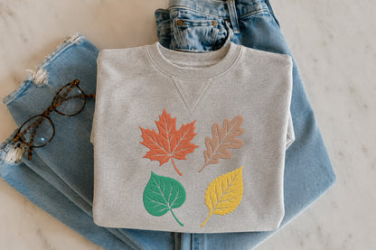 Fall Embroidery Design – Autumn Machine Embroidery Pattern, Cozy Fall Seasonal Embroidery Design