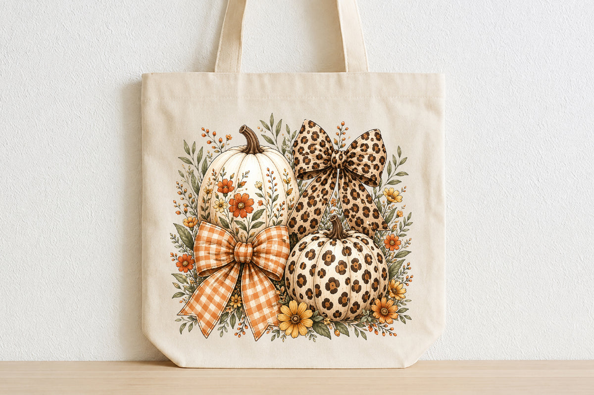 Fall Pumpkin Coquette Floral PNG
