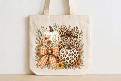 Fall Pumpkin Coquette Floral PNG