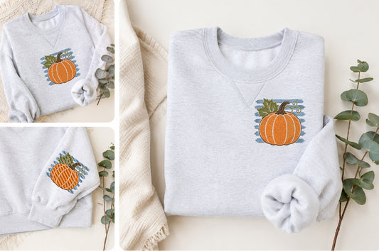 Fall Pumpkin Embroidery Design