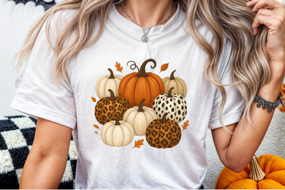 Leopard Print Pumpkin Fall Halloween PNG