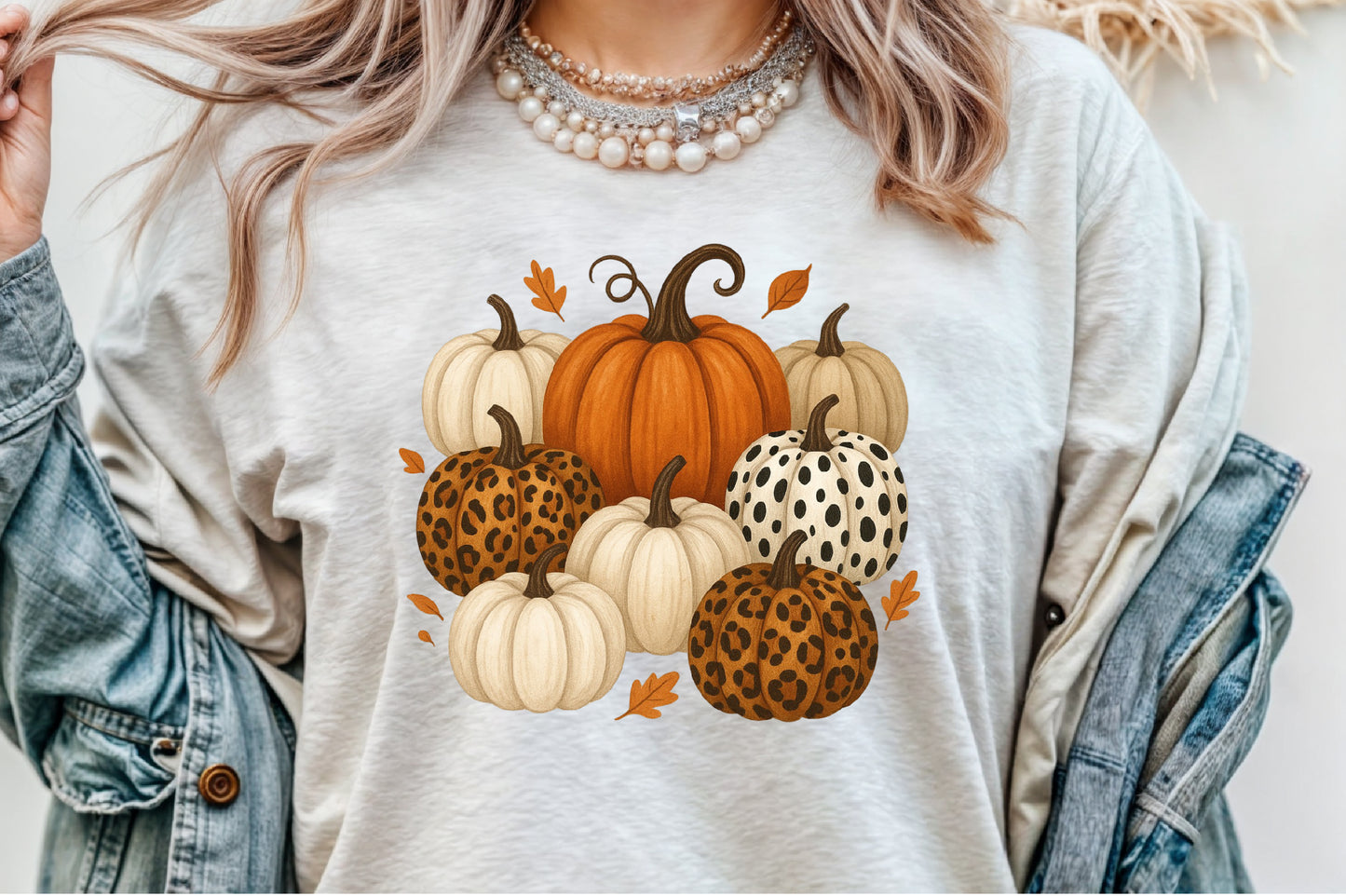 Leopard Print Pumpkin Fall Halloween PNG